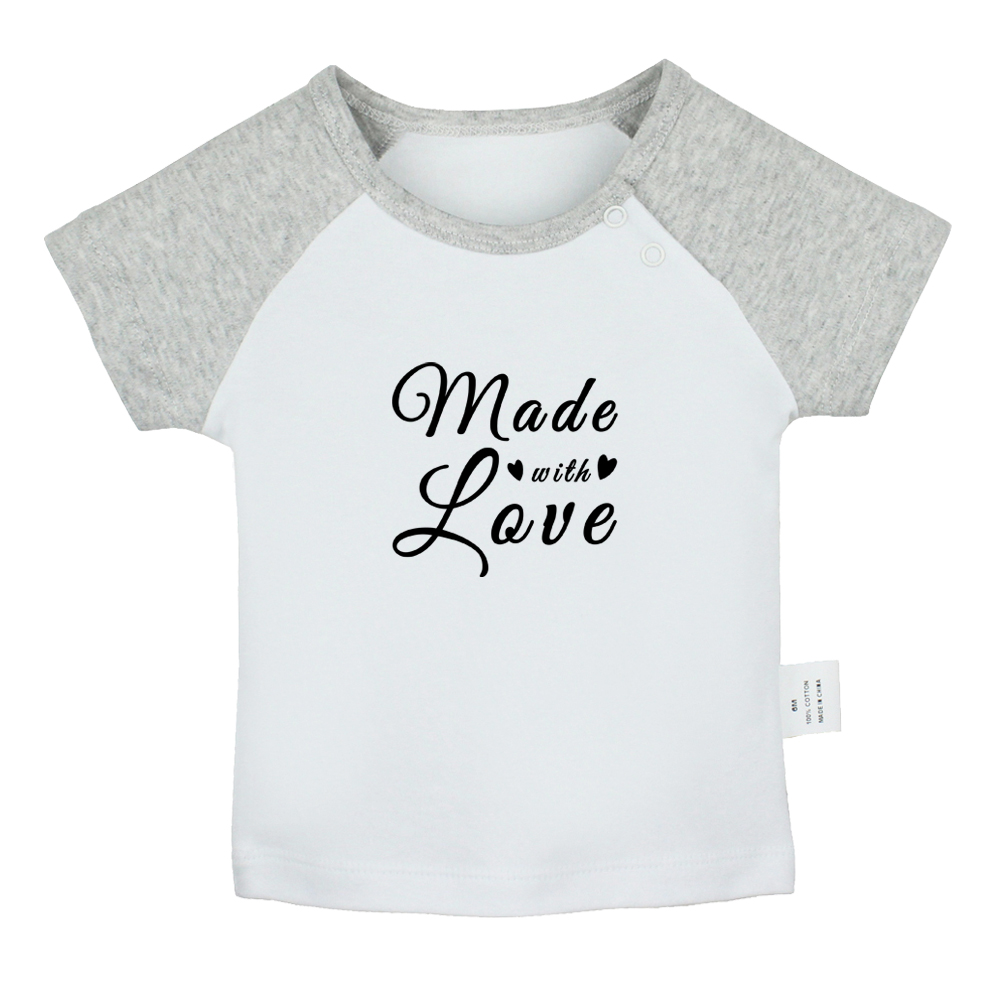 Idzn Gemaakt Met Liefde Fun Art Gedrukt Baby Jongens T-shirts Leuke Baby Meisjes Korte Mouwen T-shirt Pasgeboren Katoen tops Kleding: BabyCG8140D / 18-24M