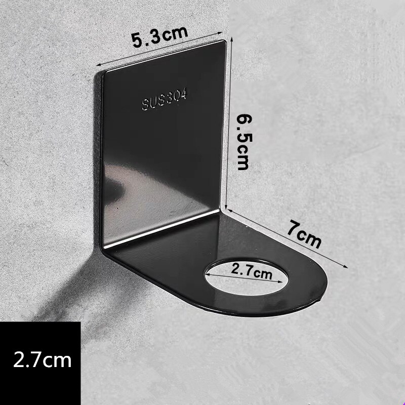 Badkamer Planken Zwart/Chrome Rvs Gel Zeep Douche Dispenser Fles Keuken Houder Opknoping Opbergrek Accessoires: A1 PCS-2.7cm