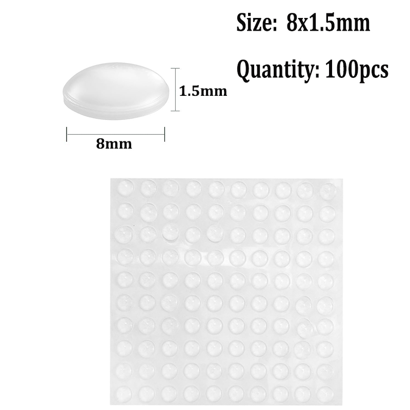100~10PCS Door Stops Self adhesive Silicone Rubber Pads Cabinet Bumpers Rubber Damper Buffer Cushion Furniture Hardware: MULTI