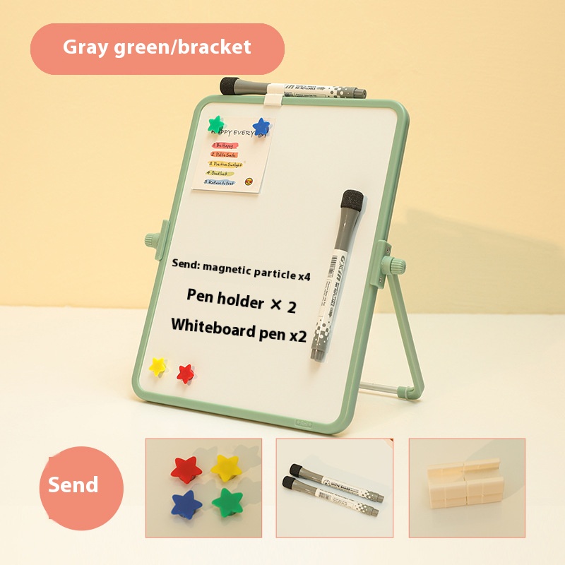 Funi Dubbelzijdig klein whiteboard Magnetisch uitwisbaar beugeltype Whiteboard Bureau Schrijfbord Hangend Educatief Graffiti Klein tekentafel Thuisbord Prikbord Tafel Notitiebord Uitwisbaar: 72*48 inches / Optie 2