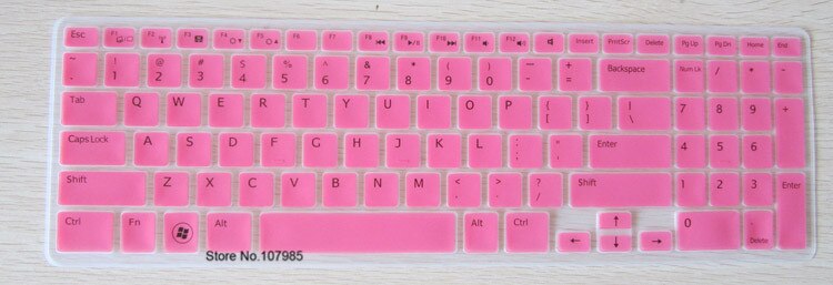 15 inch laptop keyboard cover Film Protective For DEll inspiron 15R 5537 3537 5521 3521 2521 5528 N5110 M531R 15R-5521 N5010: Pink