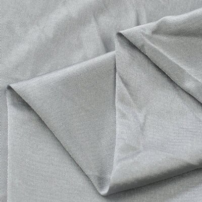 High-elastic and light-elastic knit Ribery fabric lining lining chiffon skirt fabric elastic force. soft. Drape. Silk luster.: 12 Light gray