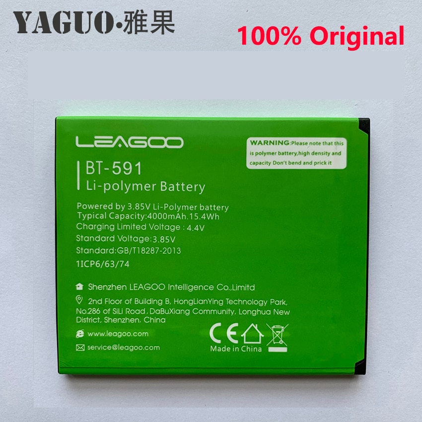 100% Original Battery 4000mAh Battery for LEAGOO Kiicaa Power BT-591 BT591 Battery Batterie Batteria