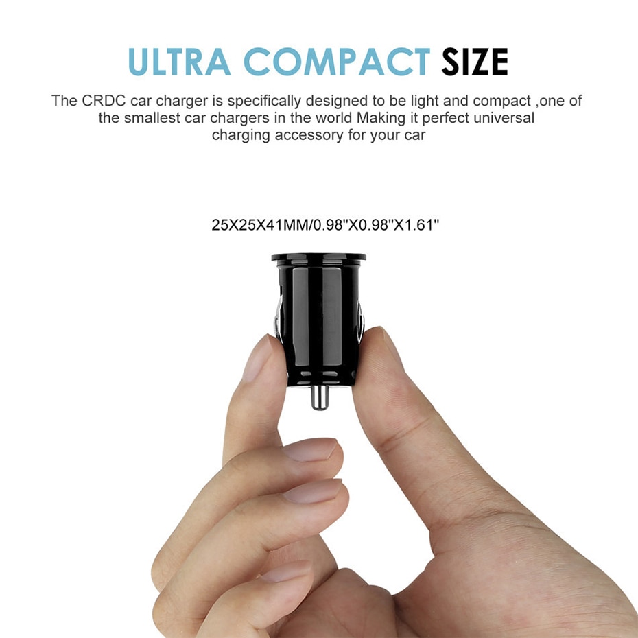 2.4a bil lastbil dubbla 2 portar usb mini laddare adapter universal mobiltelefon gps dvr kamera laddare för iphone 11 x huawei samsung