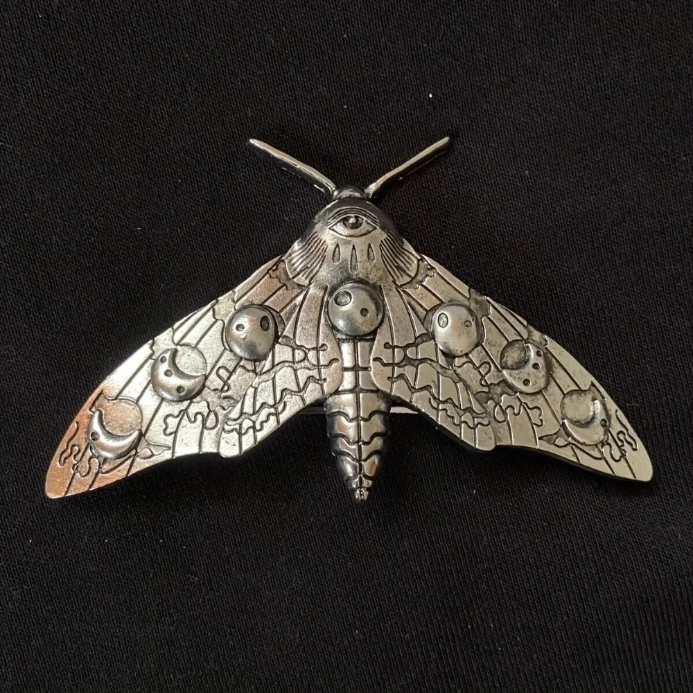 Alloy Hair Clip Moth Decor Gothic Hair Pin Vintage Hair Pin 3.31×1.89in Hair Styling Hair Clip Hair Accessories