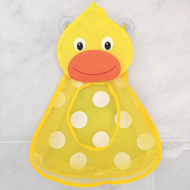 Animal Frog Duck Baby Bath Toy Organizer forte ventosa Mesh Toy Storage Bag impermeabile bagno Organizer giocattolo d&#39;acqua per bambini: Duck-TI337A