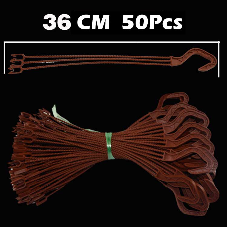 Colgador de macetas para plantas, accesorios para el jardín, 50/100 piezas, 24/36/39cm: Coffee 36cm-50pcs