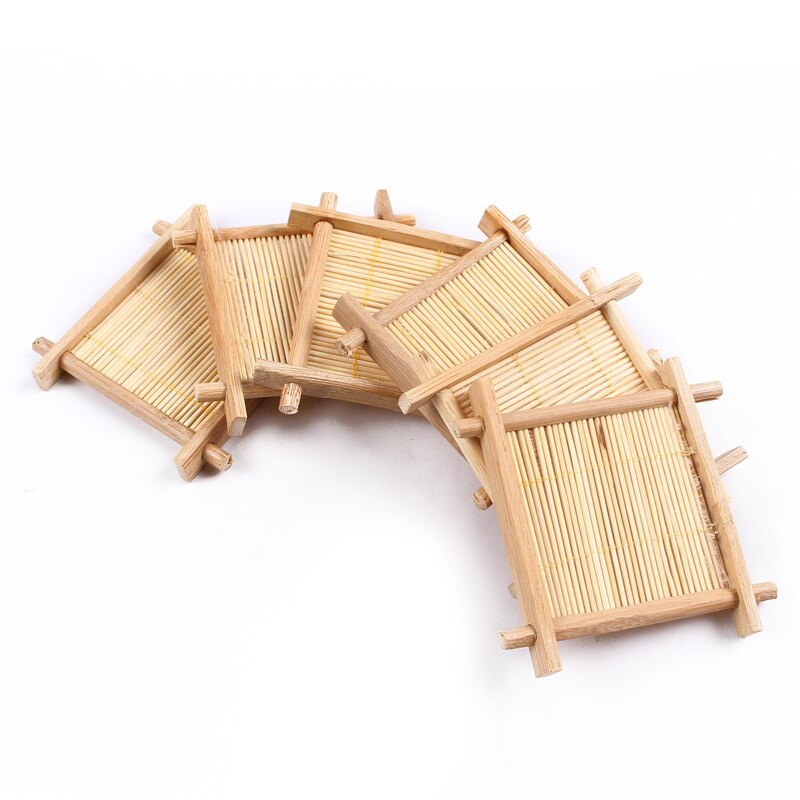 [grandness] naturlig bambus kung fu te kop pude coaster gongfu tekande måtte bord kopholder disk underkop varmeisolering