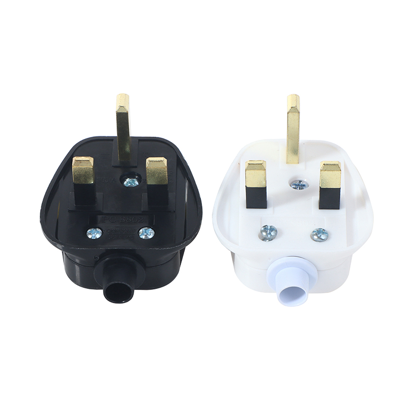 England Removable Power Plug Type G White Black 3 Pin UK Mains Plug 13A Appliance Assembly Power Cord Fuse Wiring Connector