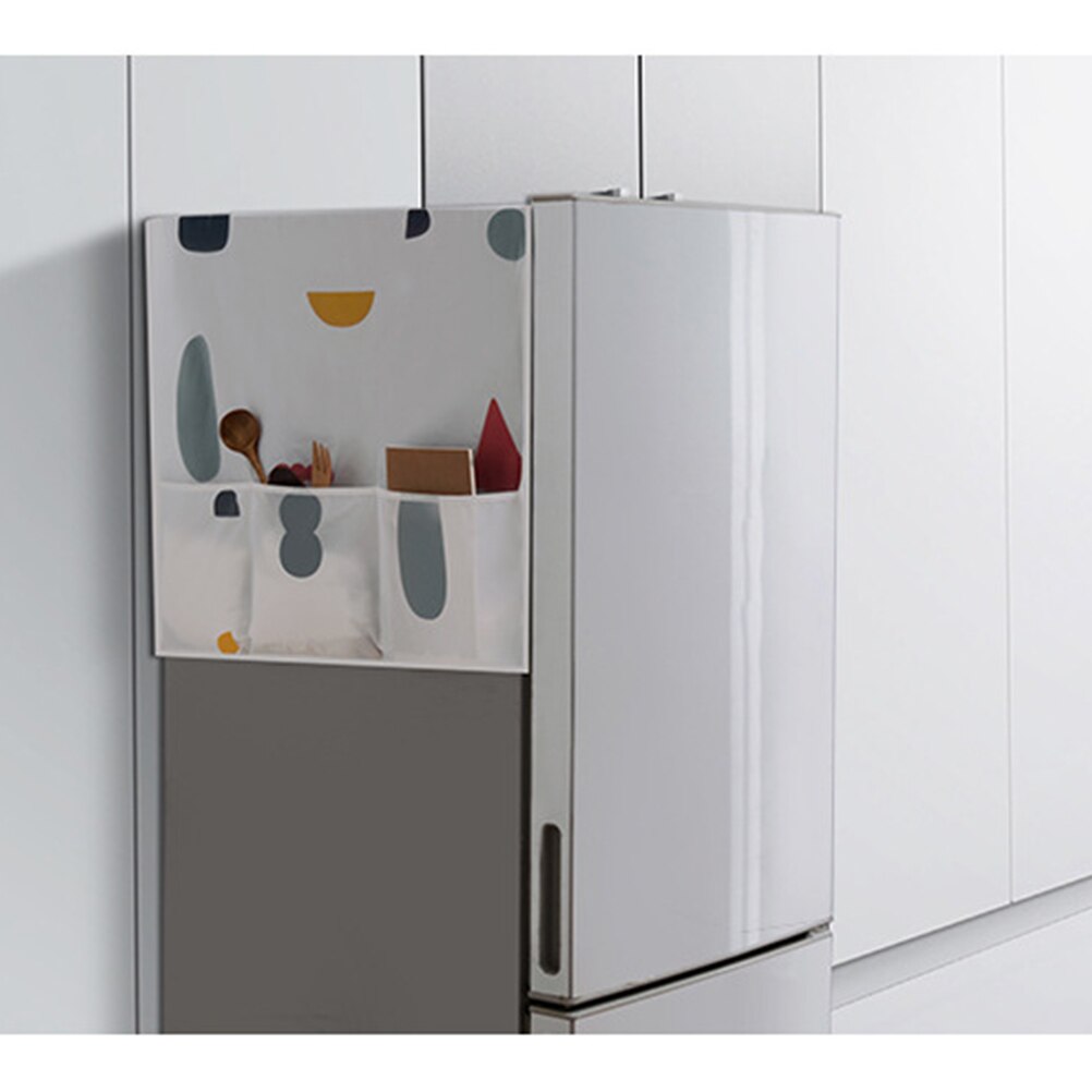 1 stk køleskabsklud køleskabsstøvbetræk pastoral dobbelt åbent håndklæde vaskemaskine betræk håndklæde med sideopbevaringspose