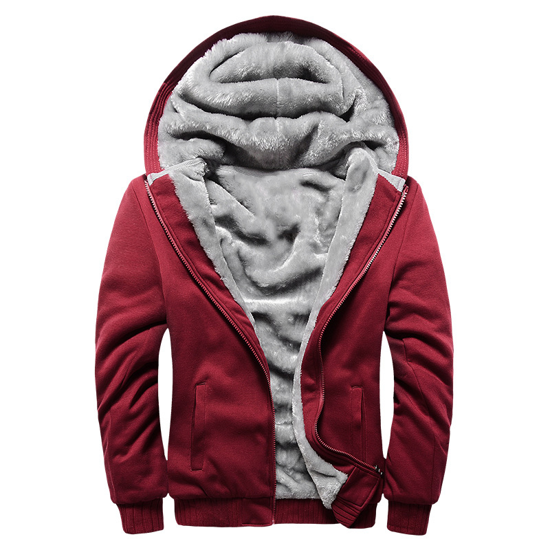 Manteau doublé Sherpa pour hommes, sweat à capuche zippé à manches longues, sweat-shirt épais, vestes en peluche Smile, vêtements d'extérieur chauds, tenues en Y, hiver