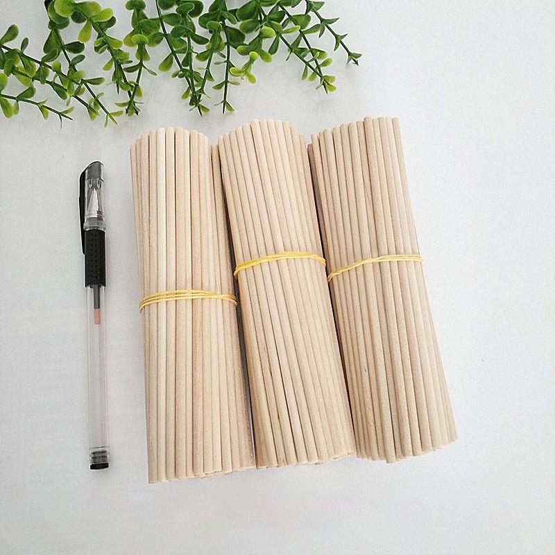Palo redondo de madera para manualidades, piruletas de hielo para comida y modelismo, pasador de pastel, herramienta de carpintería, modelo de construcción duradero