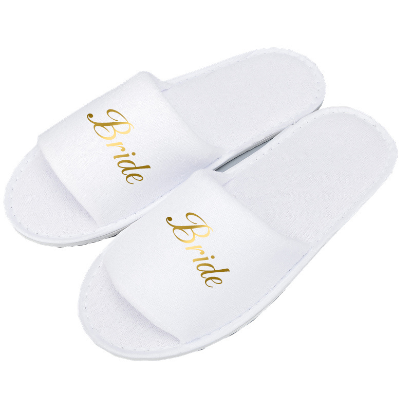 Malva-Bata larga de satén de gasa para dama de honor, ropa de manga larga, personalizada, para novia y boda: slipper bride
