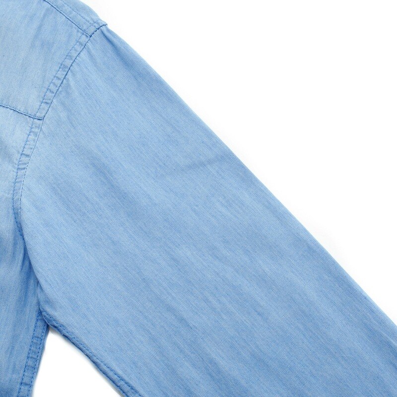 Casual Mannen Denim Shirt Lange Mouwen Mannen Katoen Lange Mouwen Denim Shirt Casual Revers Shirt shirt Mannen