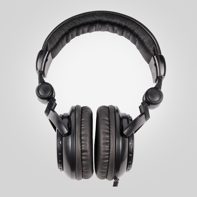 Tascam TH-02 Gesloten Terug Studio Hoofdtelefoon Zwart met gewatteerde hoofdband en oorkussens studio opname monitor hoofdtelefoon