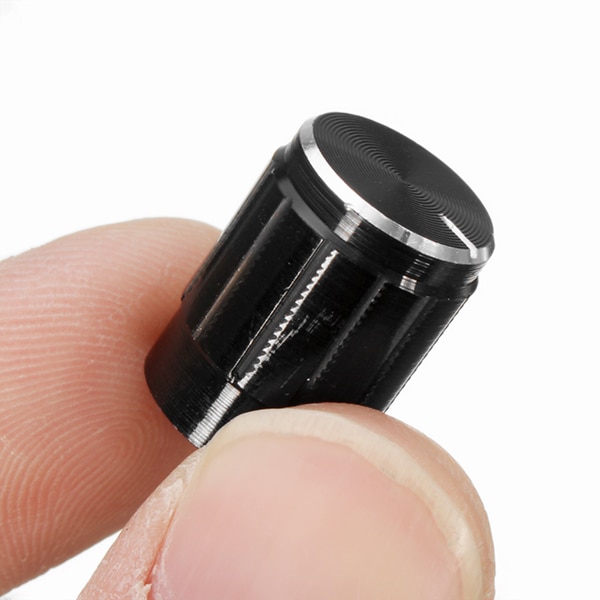 10 stk 13*17mm aluminiumslegering potentiometer knop hætte volumen kontrol knap hat sort rotationskontakt