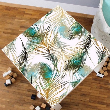DIY Vinly Tropical Flower Triangle Tile Tablecloth Cantact Paper Waterproof Self Adhesive Table Stickers For Kitchen Dining Room: 012