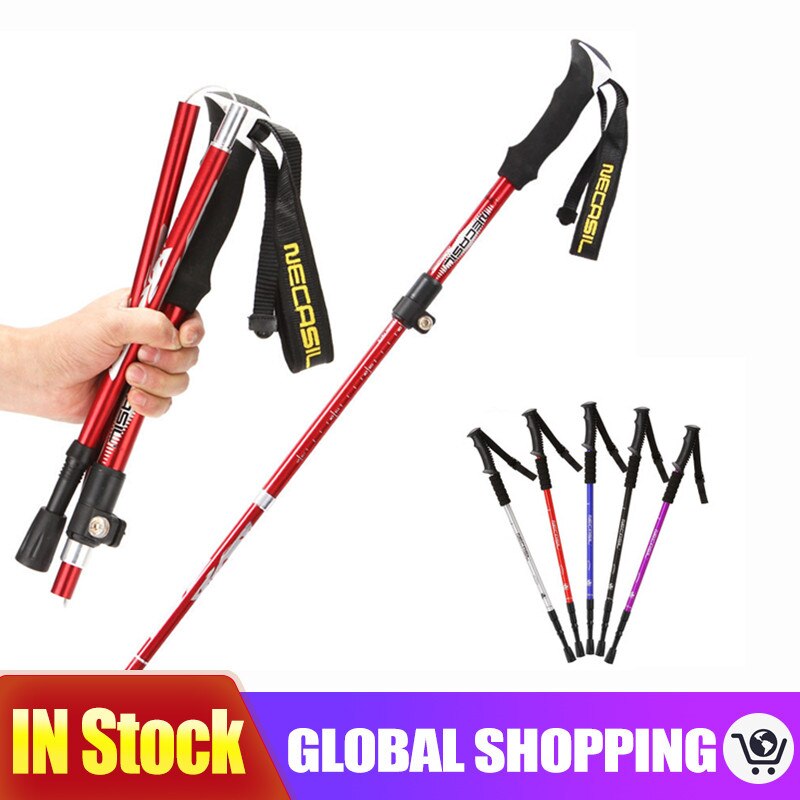 Trekking Poles Folding Hiking Stick Collapsible Hiking Poles Trekking Stick Walking Poles Nordic Walking Sticks