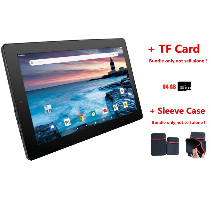 10.1 INCH RCT6 Tablet Android 10 MT8167 CPU 2 GRAM + 16 GB/32 GB ROM Dual Camera Quad Core Batterij 5000 mAh: GRIJS / Bundel 2