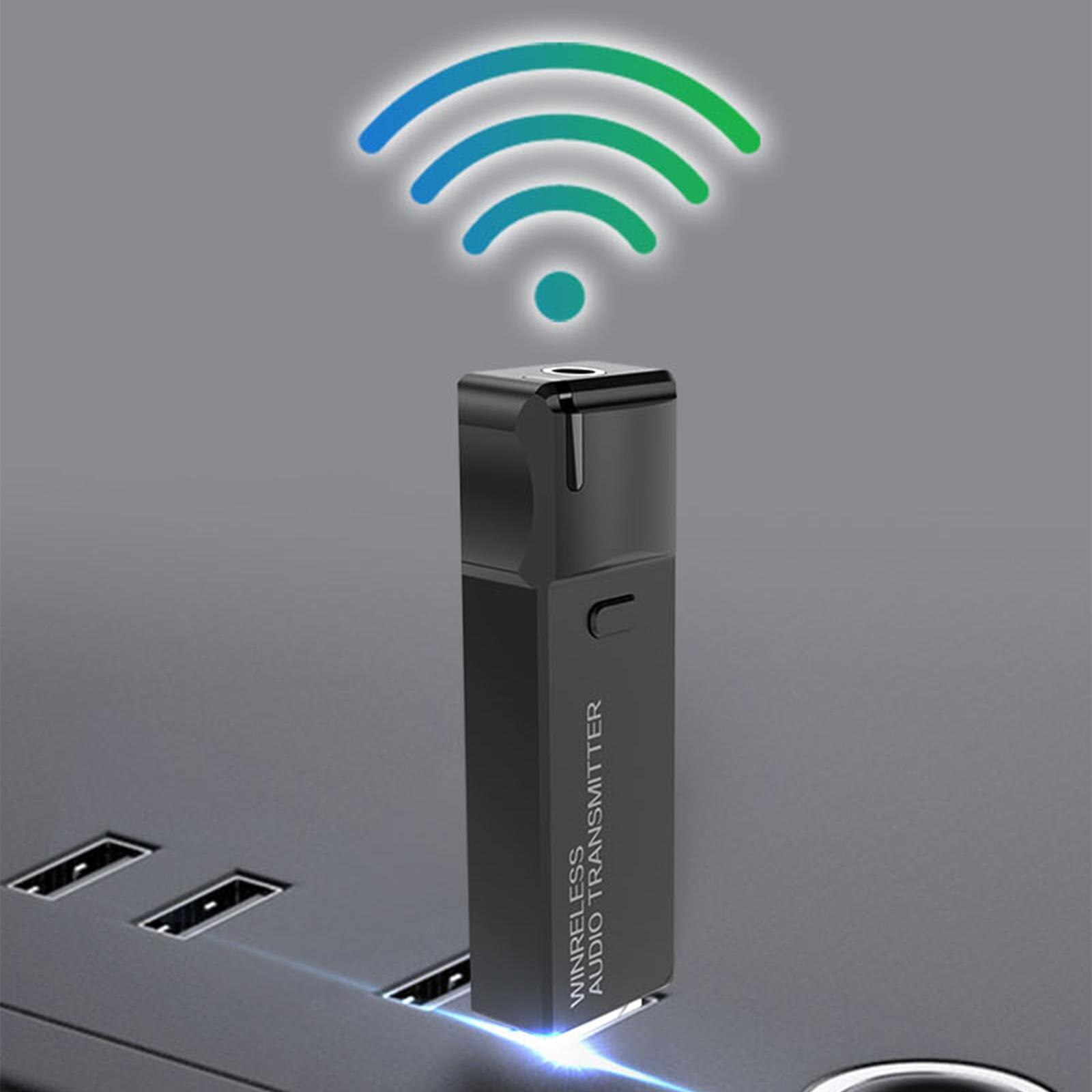 Bluetooth Zender 5.3 Usb Audio Adapter 3.5Mm Aux Stereo Jack Voor Hoofdtelefoon Luidspreker Voor Tv Pc Auto Aux Hoofdtelefoon ontvangen