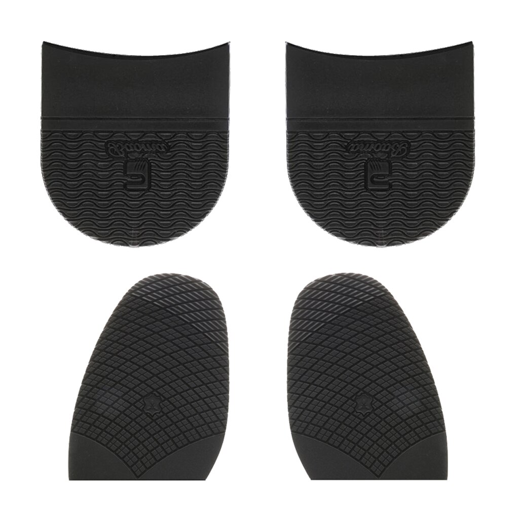 2 Pairs Mens Anti-Slip Rubber Shoe Soles Heels Pads Grip Shoe Repair DIY Black