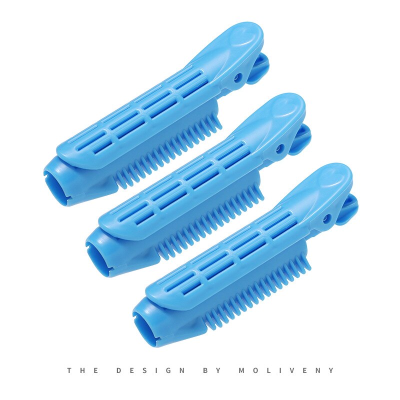 Dinorag 3/Pcs Hair Curler Clips Klemmen Wortels Perm Staven Styling Rollers Pluizig Haar Tools Draagbare Magic Curling Haar voor Vrouwen: Light Blue