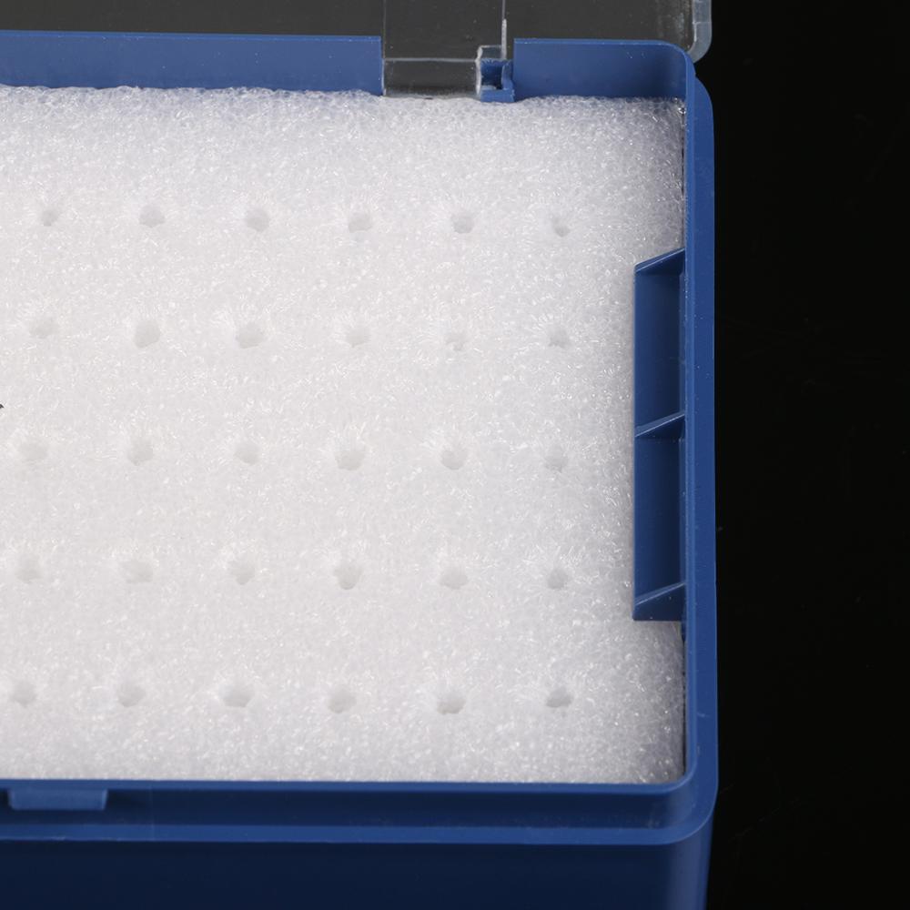 Plastic Storage Box With Foam Milling Cutter Organizer For 50 PCB Drill Bits