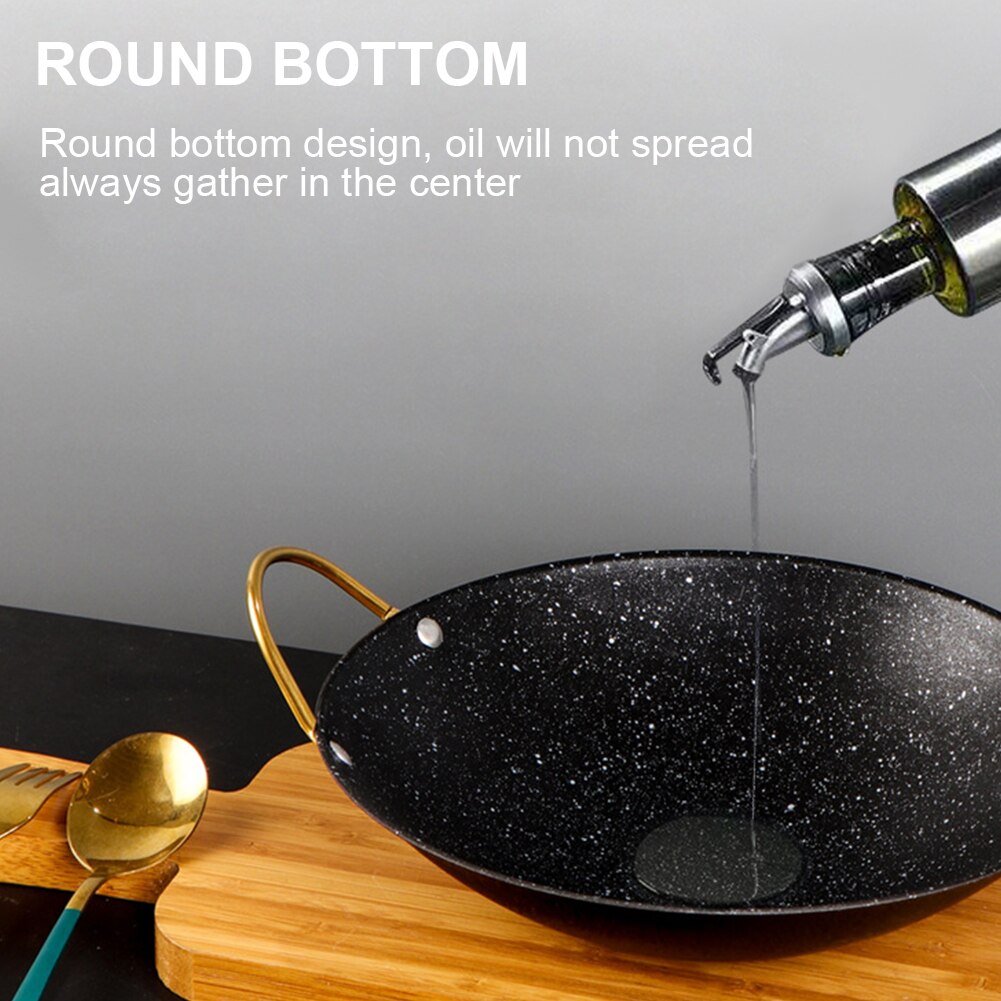 Bar Japanese Style Hotpot Kitchen Spill-proof Maifan Stone Double Ear Wok Restaurant Seafood Pot Cooking Dry Non Stick