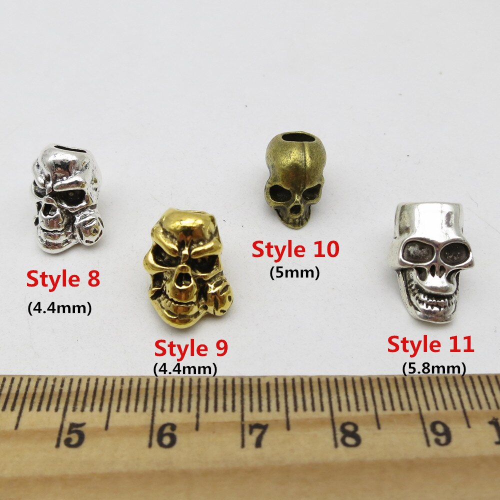 2pcs-7pcs skull styles viking hair braid dread dreadlock beard beads tube rings approx 4.5-5.5mm hole for hair accessories