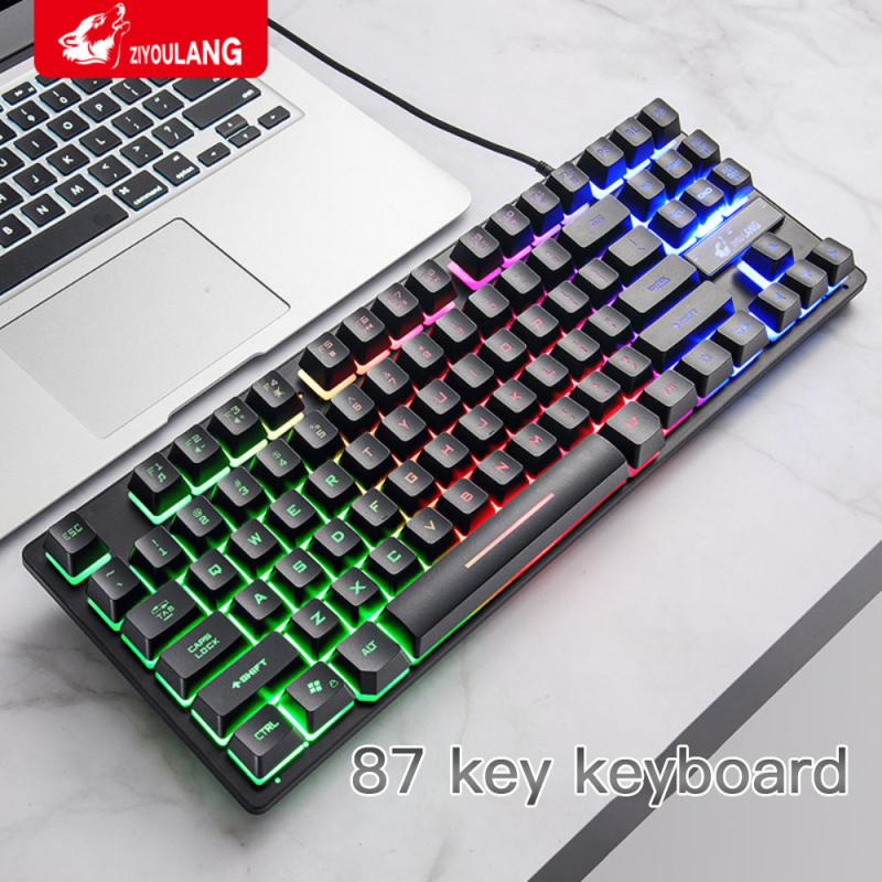 K16 Wired 87-key Mechanical Gaming Keyboard RGB Backlight Is Suitable For Players PC Laptop Gaming Mechanical Keyboard