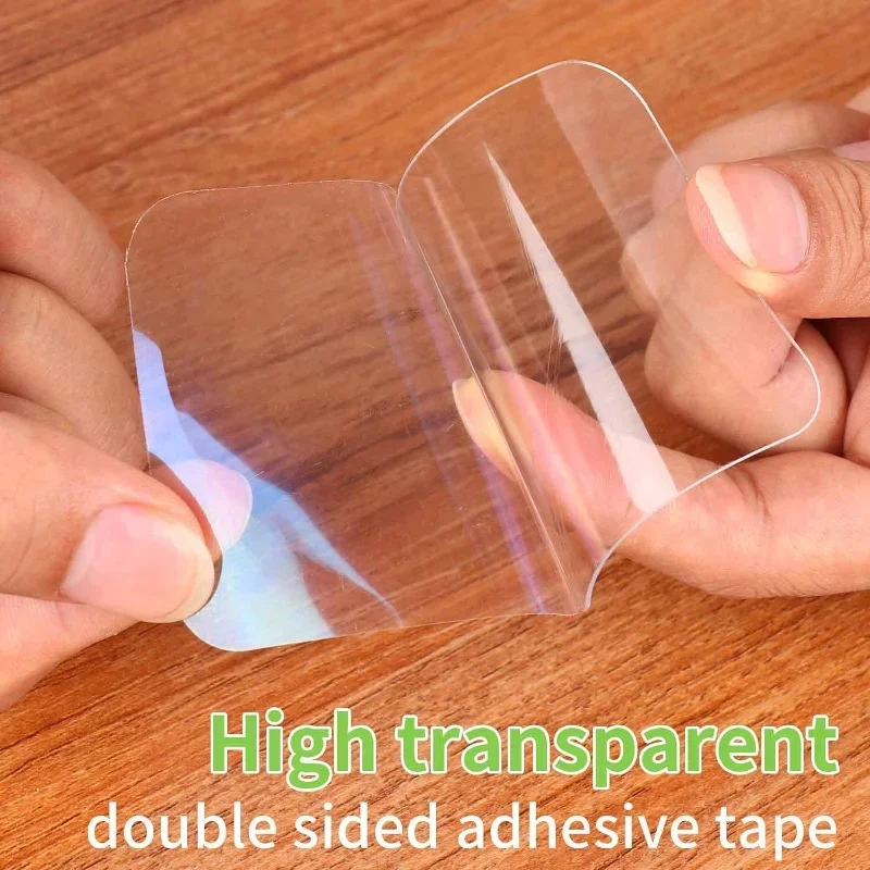 10/120PCS Heavy Duty Double Sided Adhesive Patches Nano Tape Transparent Square Wall Stickers Waterproof Removable No Traces Pad