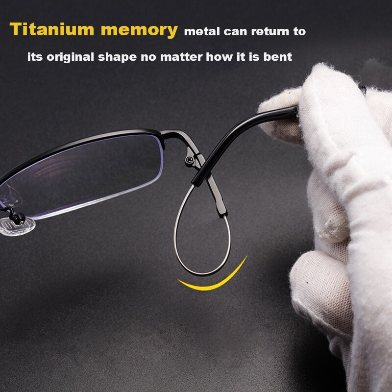 BLMUSA Titanium Progressive Multifocal Reading Glasses Men Anti Blue Light Glasses Women Eyewear For Elderly Blue Light Readers