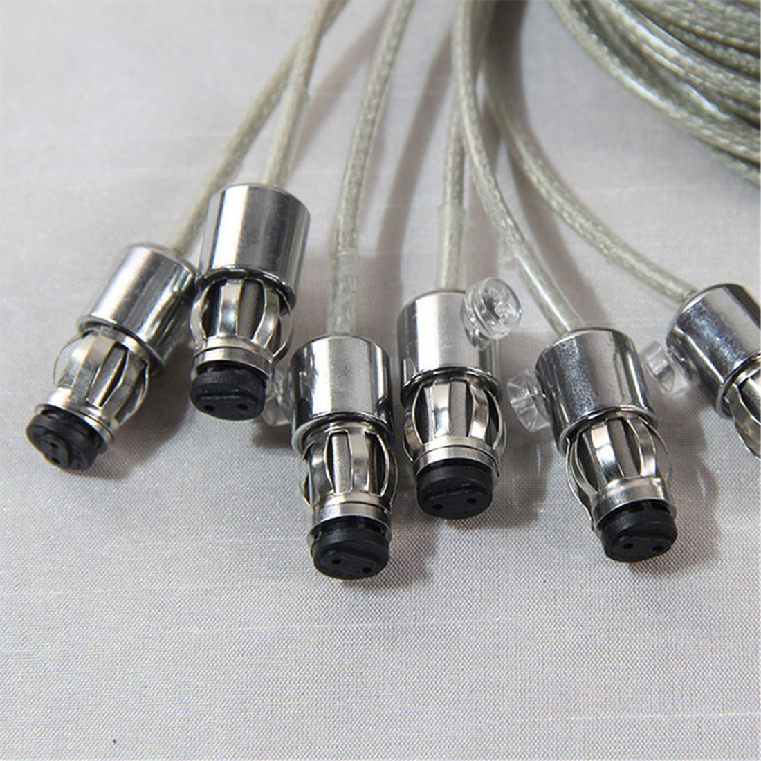 1/2/5/10pcs/pack G4 Metal lamp holder with 1m hanging wire g4 socket base + fish net cable lighting accessories