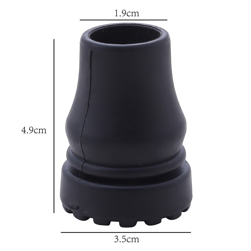 Tapa de almohadilla de goma de 19mm y 22mm, bastón antideslizante para caminar, muleta, bastón, almohadillas protectoras inferiores, Protector de cubierta, punta para poste de escalada y senderismo: Rojo