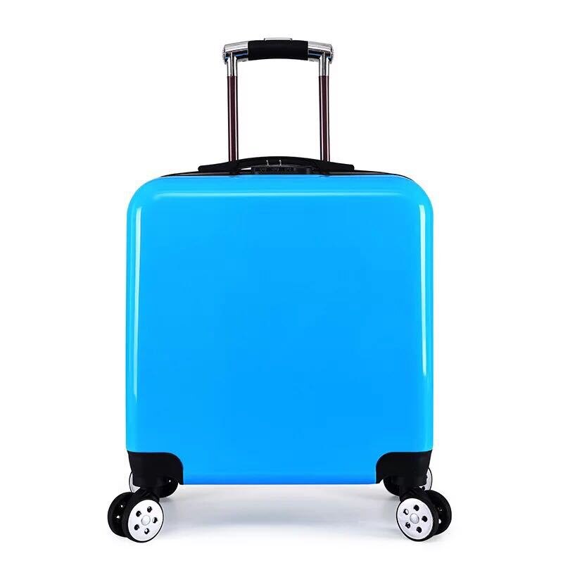 Alla moda nuovo carrello universale ruote 20 pollice di modo semplice di colore solido studente di imbarco valigia unisex ottavino carrello caso: blu