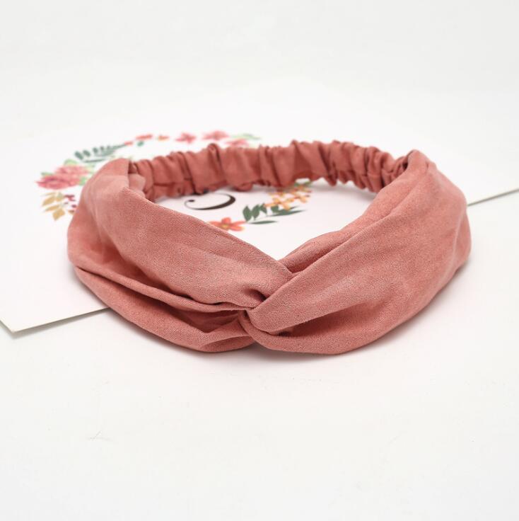 Diadema Lisa para mujer, turbante elástico para la cabeza, accesorios para el cabello para mujer, bandas para el cabello a rayas: B