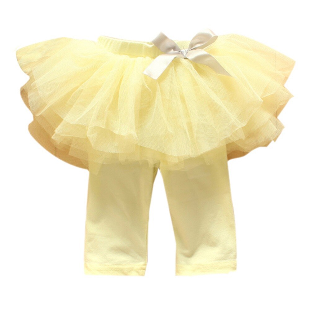 bébé fille Culottes Leggings gaze pantalon fête jupes nœud Tutu jupes 3 couleurs