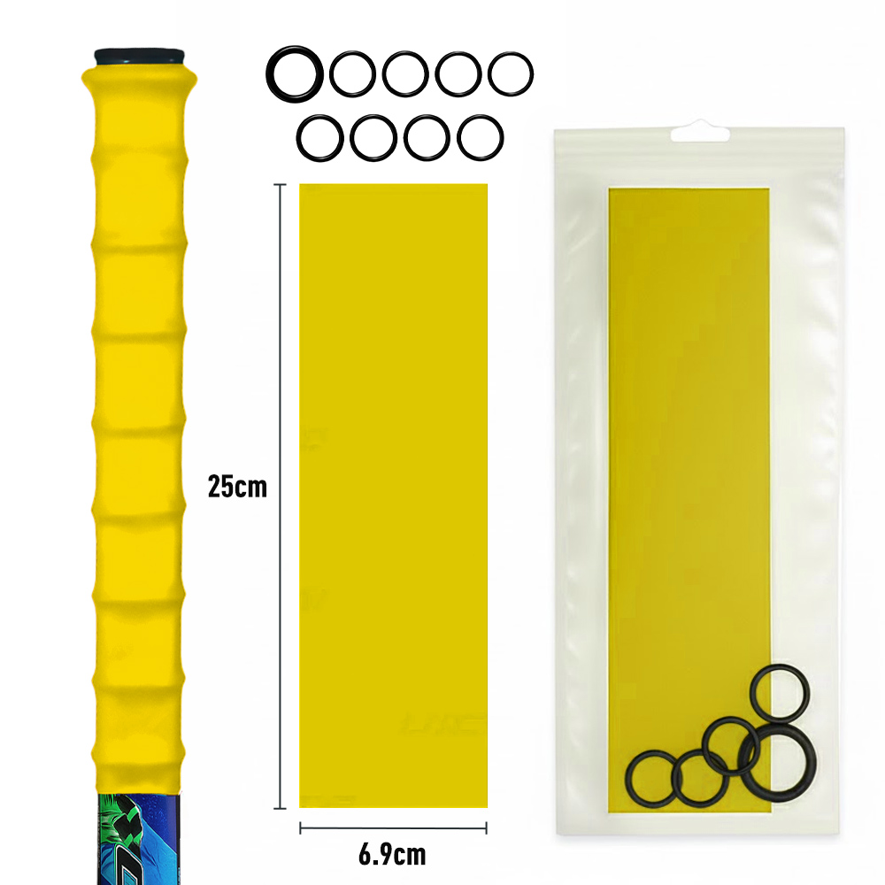 Cinta de Agarre para Palo de Hockey Hielo - Manguito Termorretráctil 6x25cm: Amarillo