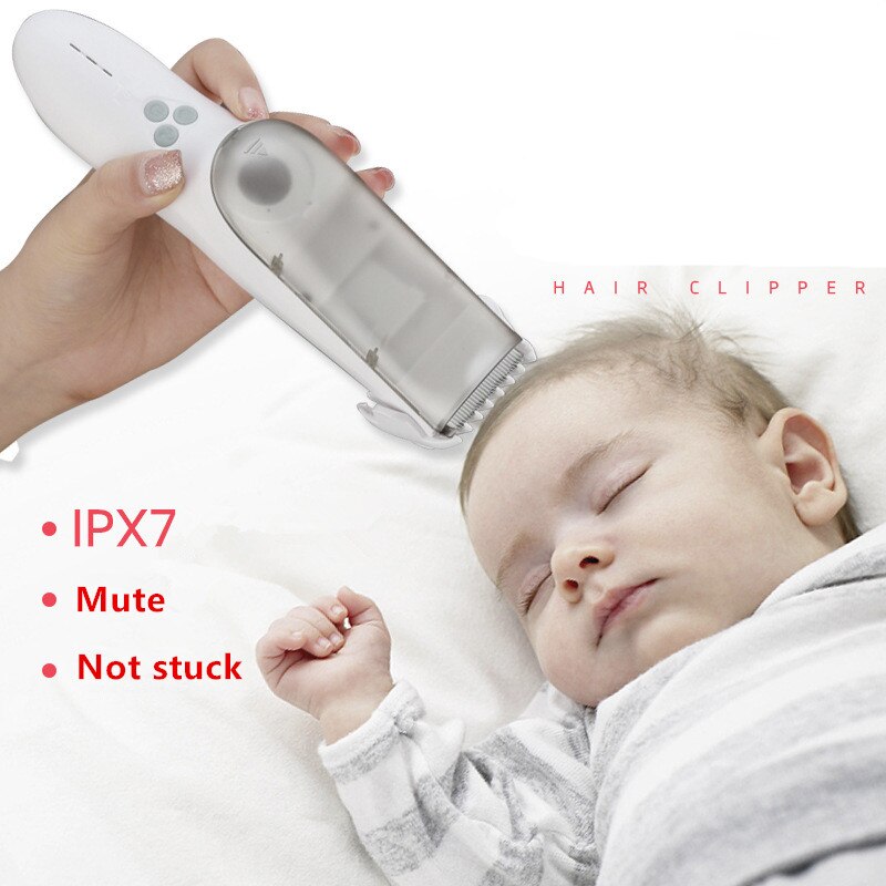 WEIDZ USB Rechargeable électrique tondeuse à cheveux pour enfants adultes silencieux automatique cheveux aspiration salle de bain tondeuse IPX7 étanche