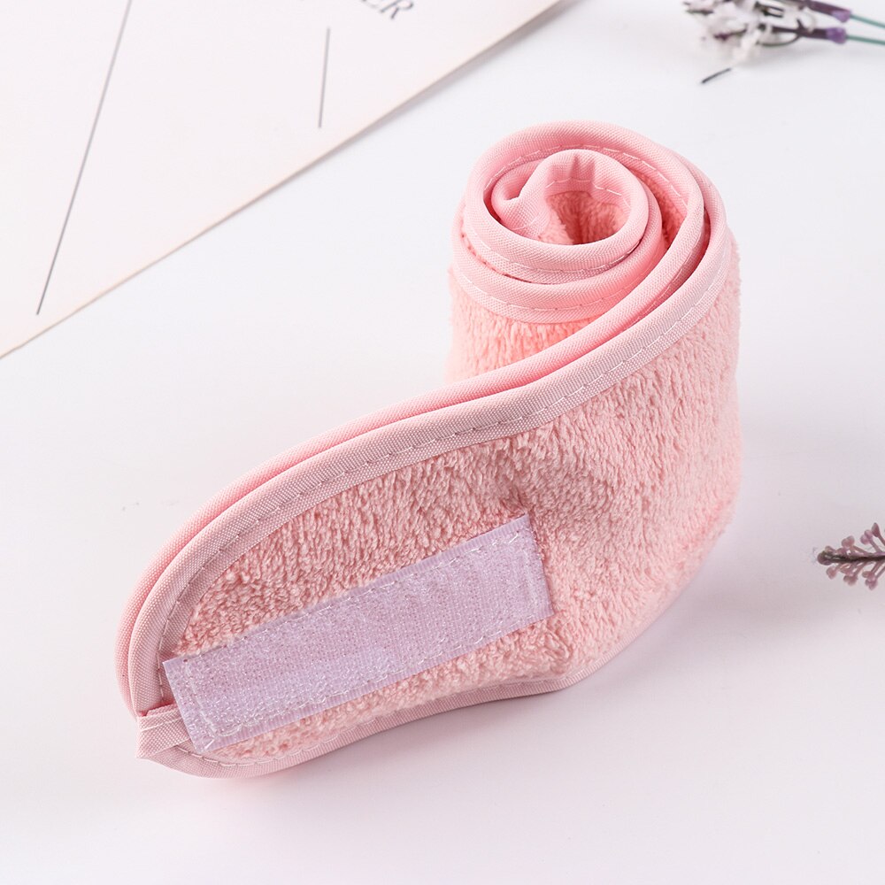Mjuka kvinnor ansiktshårband sminkhuvud rengöringsduk huvudband sträcka handduk dusch spa kepsar justerbar handduk hår wrap