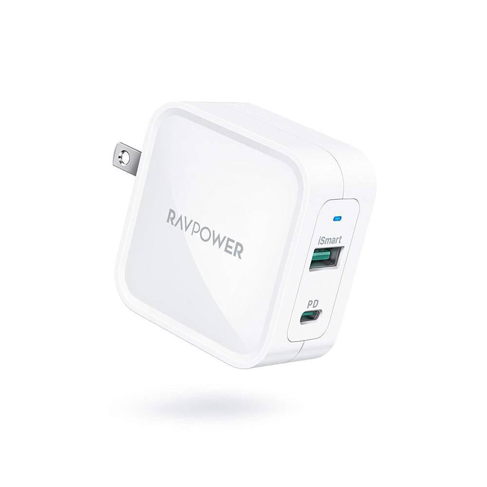 RAVPower PD pioneer 65W GaN Tech USB C wall charger fast portable Huawei Xiaomi iPhone charger fast charger laptop PD charger: US plug white