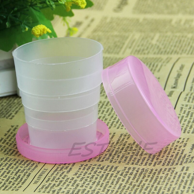 Portable Folding Plastic Retractable Cup Telescopic Collapsible Outdoor Travel