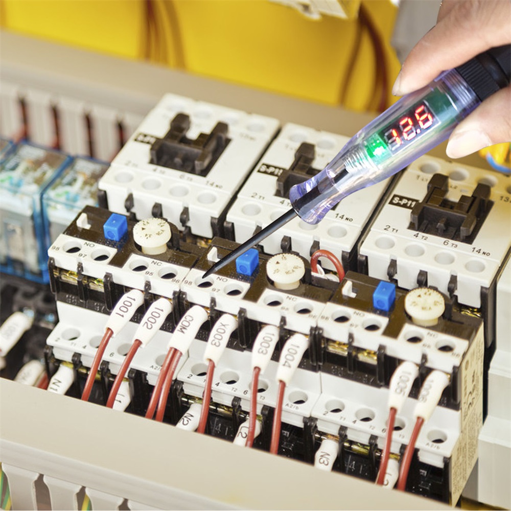 Probador de circuito eléctrico de voltaje DC 6V 12V 24V pantalla Digital pluma de sonda larga bombilla herramientas de diagnóstico de automóvil reparación de automóviles