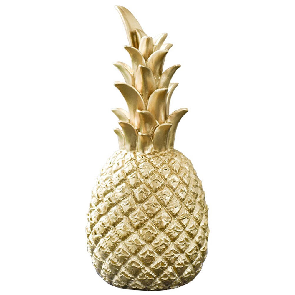 15cm 20cm 25cm noordse ananas huisdecoratie knutselen hars ananas miniaturen beeldjes fruit model knutselen woonkamer decoratie: 20cm / Goud