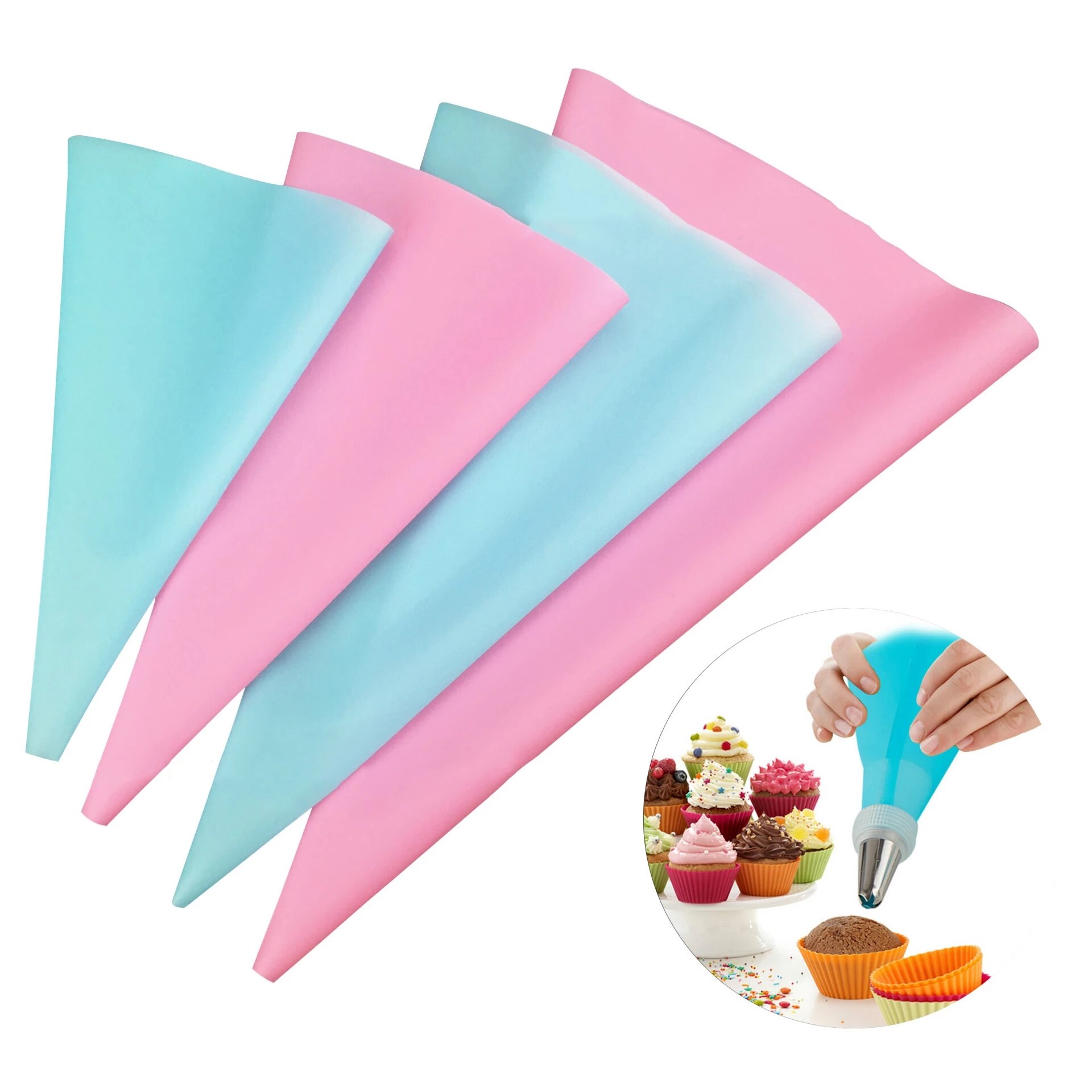 1-4 Uds. De utensilios de cocina, bolsa para repostería y crema, accesorios para hornear, decoración de pasteles DIY, bolsas reutilizables para tuberías EVA/TPU de alimentaria
