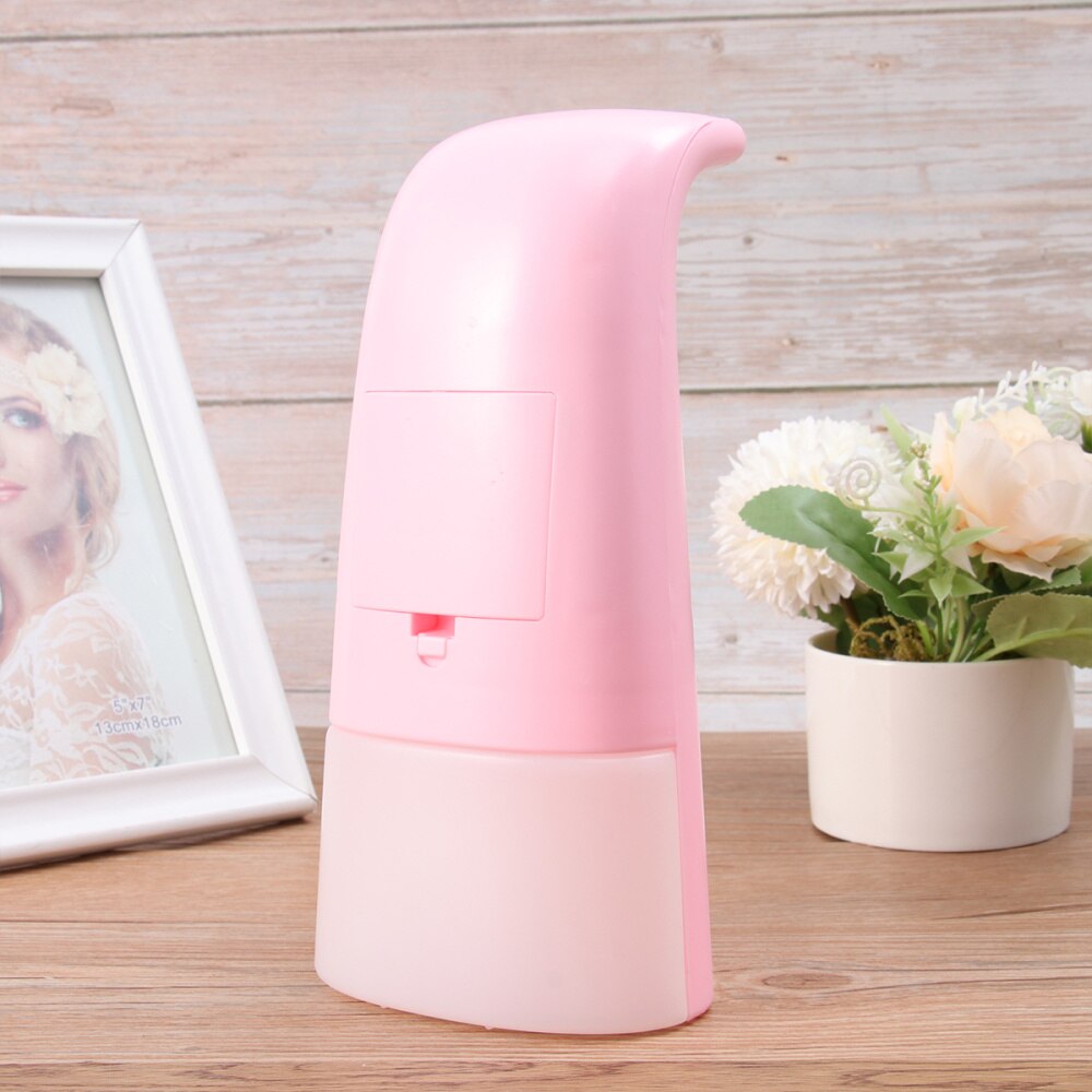 1Pc Auto-Inductie Zeepdispenser Automatische Sensor Sanitizer Dispenser Zeep Container Voor Thuisgebruik Zonder Batterij (Wit willekeurige