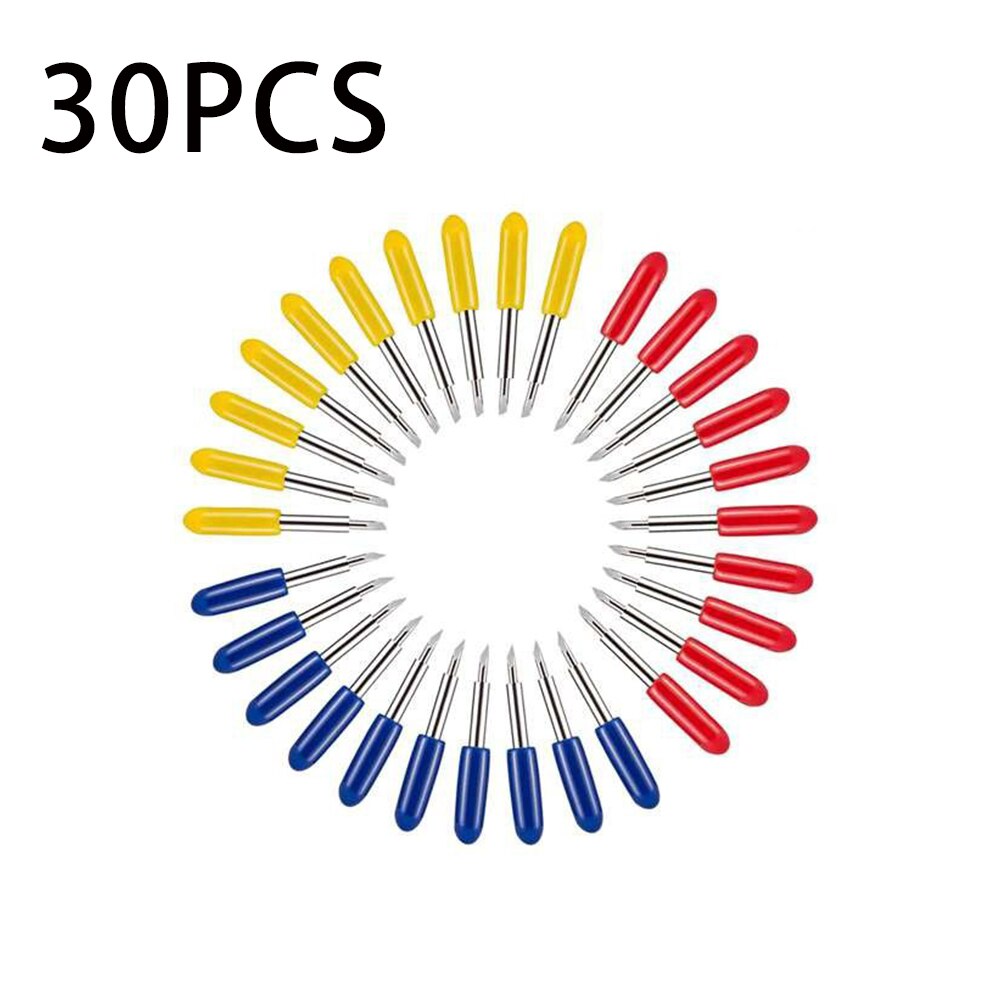 Couteau de coupe en carbure cémenté pour traceur, couteau de coupe 30/45/60 degrés, lame de fraisage, outils de sculpture: 30pcs 45 60 30 set