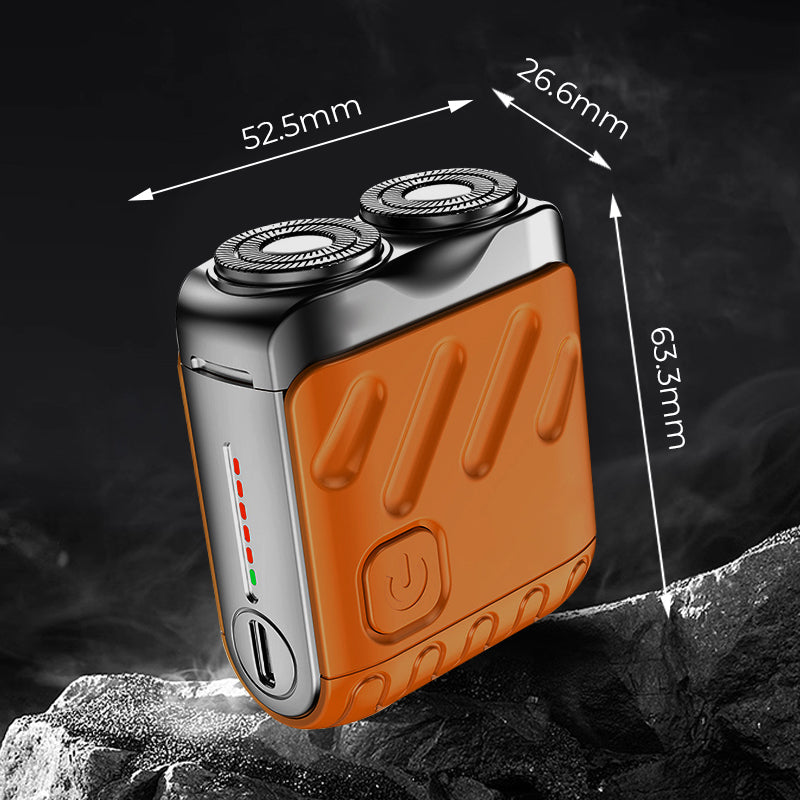 Portable Mini Rotary Electric Shaver for Men Travel Mini Shaver Double Floating Magnetic Blade Head Rechargeable Pocket Razors ﻿