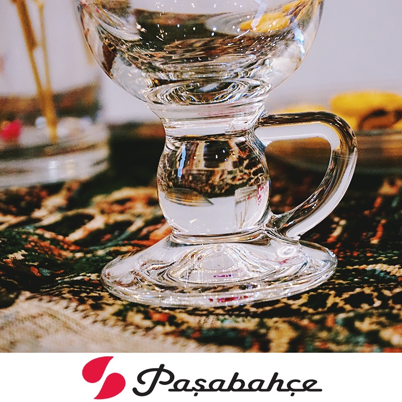 Coffee Cup Glass, Irish Tea Cup Drinking Cup, Special Short Foot Cup, Imported from Turkey