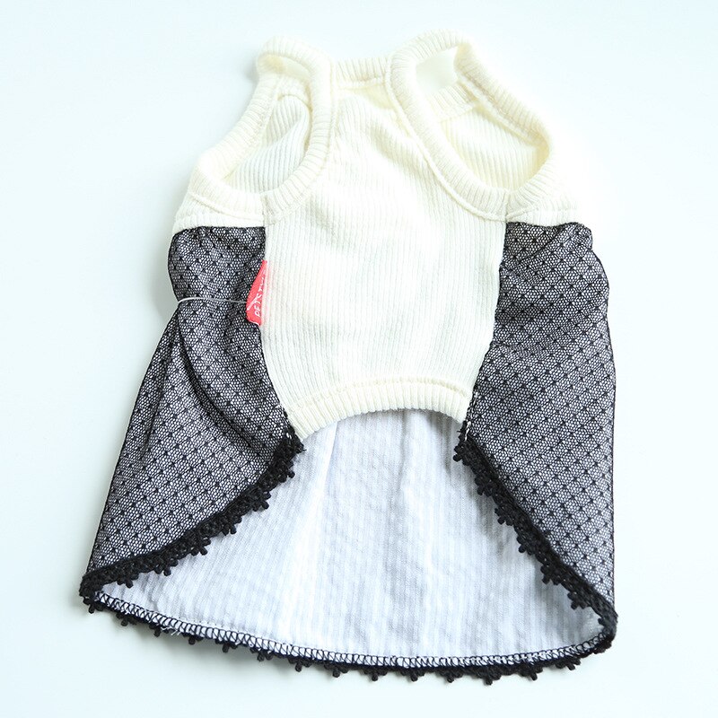 Falda de malla negra para muñeca, vestido de perro y mascota, productos de algodón para perros, gatos, conejos, Chihuahua, ropa de perro de peluche,